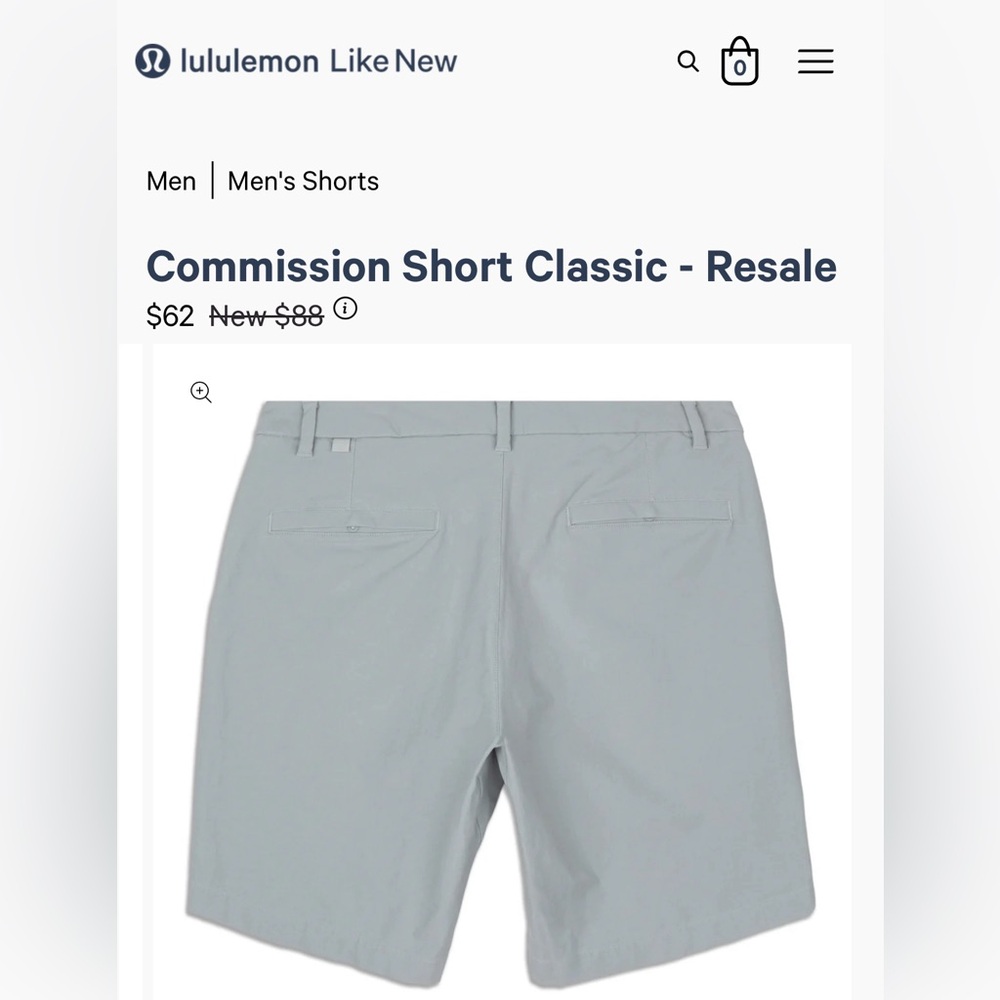 Lululemon Commission Men’s Short Classic 5”
